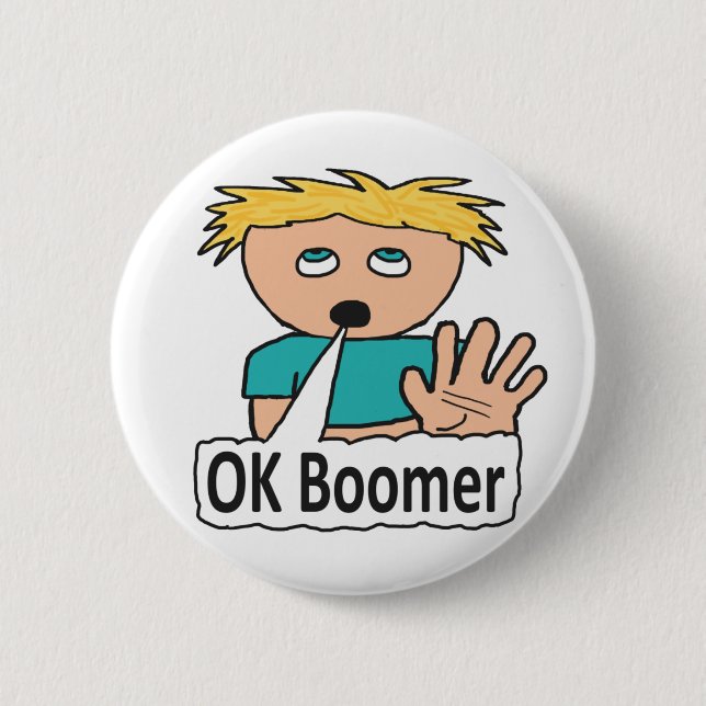Chapa Redonda De 5 Cm Boomer OK (Anverso)