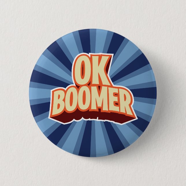 Chapa Redonda De 5 Cm Boomer OK (Anverso)