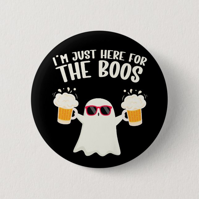 Chapa Redonda De 5 Cm Boos Beer Tipsy Ghost Adultos (Anverso)