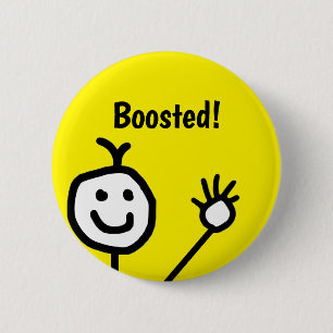 Chapa Redonda De 5 Cm Booster Cute Happy Face
