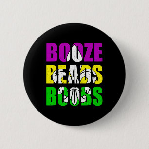 Chapa Redonda De 5 Cm Booze Bolas de Mama Mardi Gras Mujeres Hombres Adu