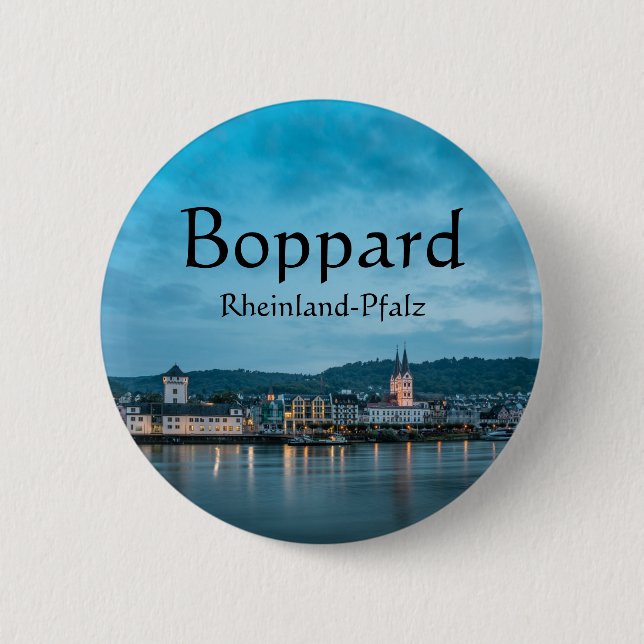 Chapa Redonda De 5 Cm Boppard Germany Souvenir (Anverso)