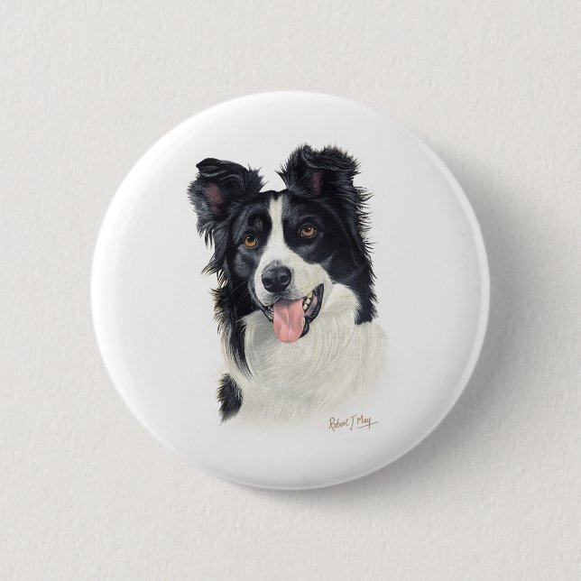 Chapa Redonda De 5 Cm Border collie (Anverso)
