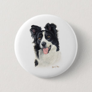 Chapa Redonda De 5 Cm Border collie