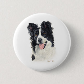 Chapa Redonda De 5 Cm Border collie