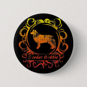 Chapa Redonda De 5 Cm Border collie resistido con clase