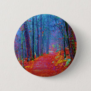 Chapa Redonda De 5 Cm Bosque de luz negra pintura al óleo