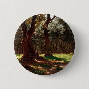 Chapa Redonda De 5 Cm Bosque de olivos en Cap Saint Martin
