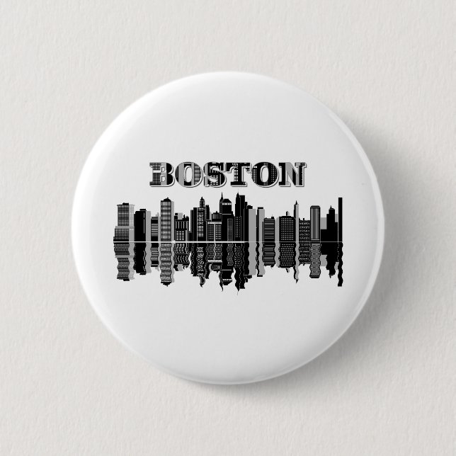 Chapa Redonda De 5 Cm Boston (Anverso)