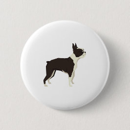 Chapa Redonda De 5 Cm Boston Terrier