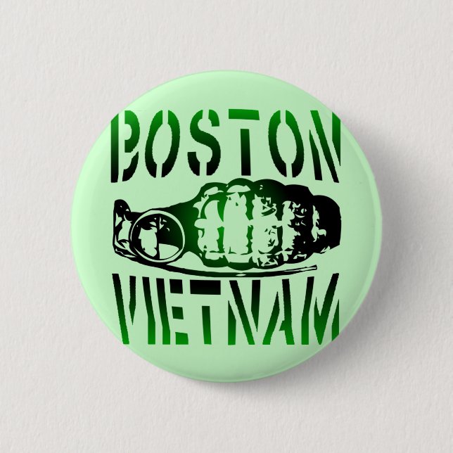Chapa Redonda De 5 Cm Boston Vietnam (Anverso)