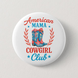Chapa Redonda De 5 Cm Botas American Mama Cowgirl Club