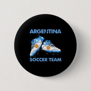 Chapa Redonda De 5 Cm Botas de fútbol vintage bandera de Argentina Argen