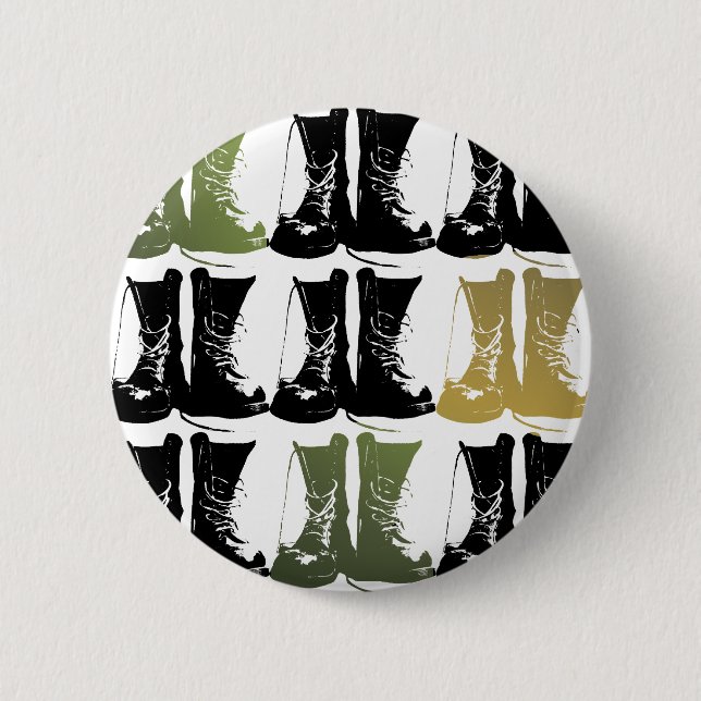 Chapa Redonda De 5 Cm Botas en la tierra (Anverso)