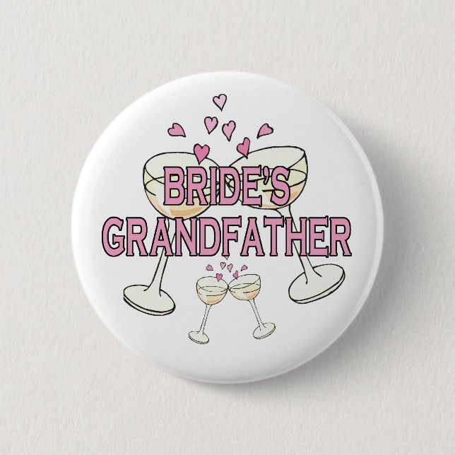 Chapa Redonda De 5 Cm Botón: Abuelo de novia (Anverso)
