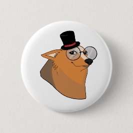 Chapa Redonda De 5 Cm Bóton cachorro de cartola