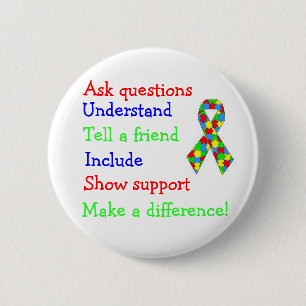 Chapa Redonda De 5 Cm ¡Botón de A~U~T~I~S~M!