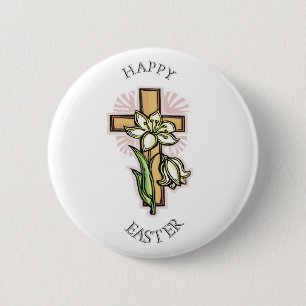 Chapa Redonda De 5 Cm ¡Botón feliz de Pascua!