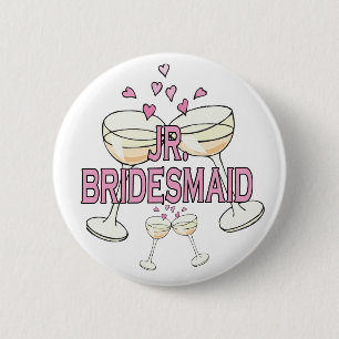 Chapa Redonda De 5 Cm Botón: Jr. Bridesmaid