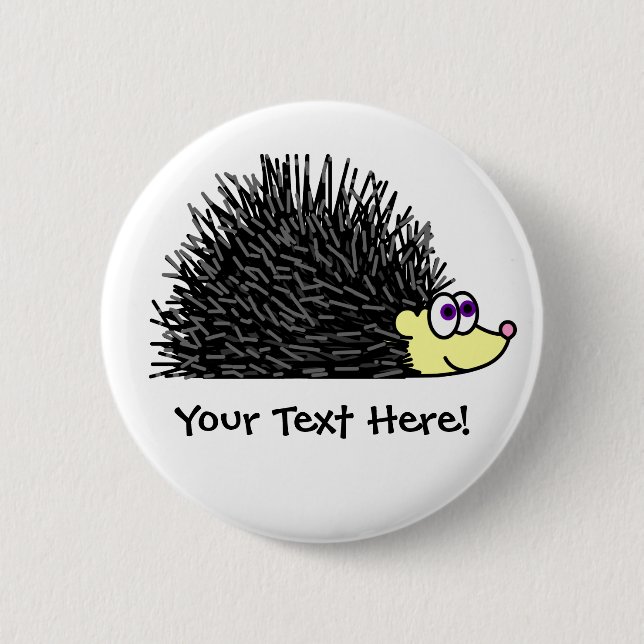 Chapa Redonda De 5 Cm ¡Botón lindo del erizo - personalizable! (Anverso)
