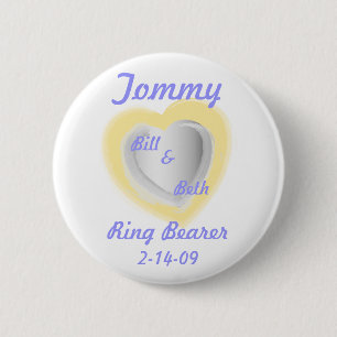 Chapa Redonda De 5 Cm Botón-Personalizar del portador de anillo