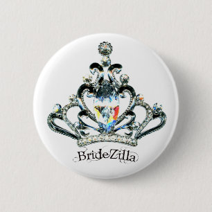 Chapa Redonda De 5 Cm Botones BrideZilla Tiara