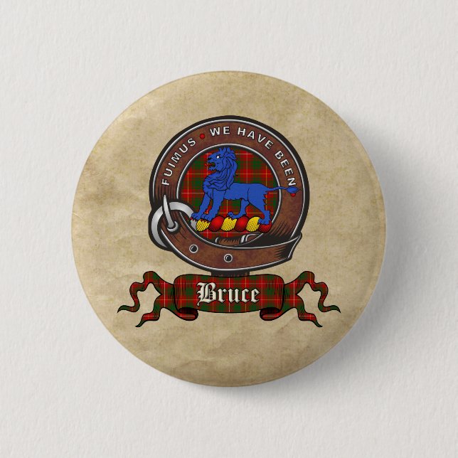 Chapa Redonda De 5 Cm Botones Bruce Clan Badge (Anverso)