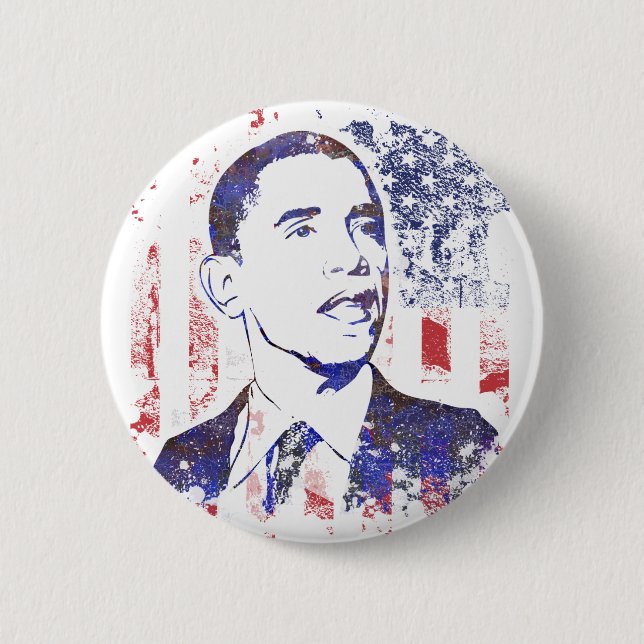 Chapa Redonda De 5 Cm Botones de Barack Obama (Anverso)