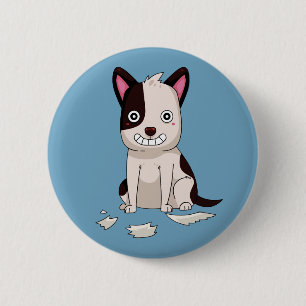 Chapa Redonda De 5 Cm Botones de color de personalizado de perro lindo y