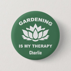Chapa Redonda De 5 Cm Botones de color y nombre personalizados de jardin