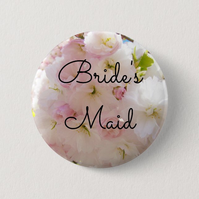 Chapa Redonda De 5 Cm Botones de Dama de Honor Personalizables Bodas Pas (Anverso)