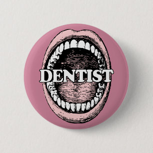 Chapa Redonda De 5 Cm Botones de dentista