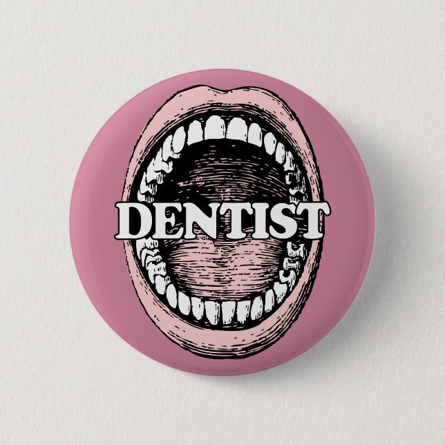 Chapa Redonda De 5 Cm Botones de dentista (Anverso)