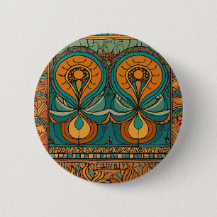 Chapa Redonda De 5 Cm Botones de dibujo de patrones africanos