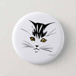 Chapa Redonda De 5 Cm Botones de diseño de arte de gato
