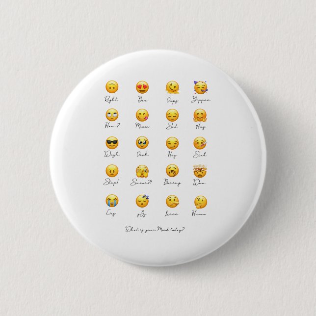 Chapa Redonda De 5 Cm Botones de emoji (Anverso)