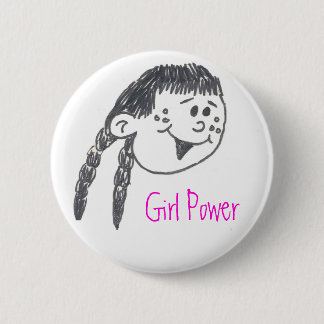 Chapa Redonda De 5 Cm Botones de encendido del chica