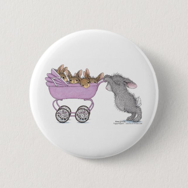 Chapa Redonda De 5 Cm Botones de HappyHoppers® (Anverso)