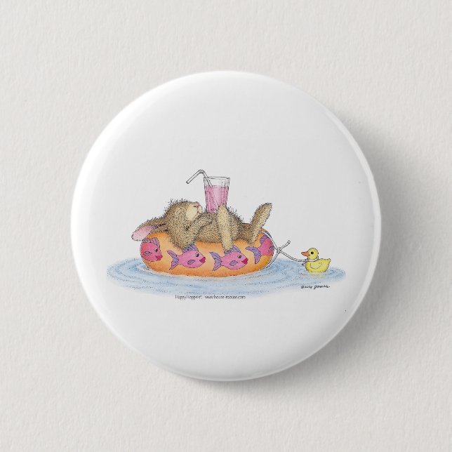 Chapa Redonda De 5 Cm Botones de HappyHoppers® (Anverso)