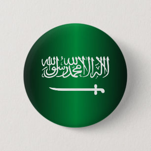 Chapa Redonda De 5 Cm Botones de la bandera saudita
