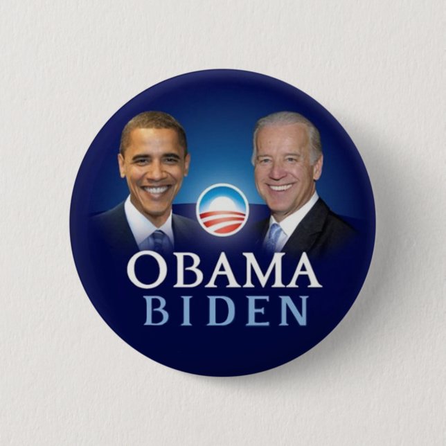 Chapa Redonda De 5 Cm Botones de la elección 2012 de Obama Biden (Anverso)