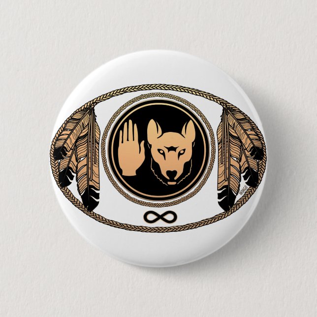 Chapa Redonda De 5 Cm Botones de las Naciones Originarias Regalos Arte N (Anverso)