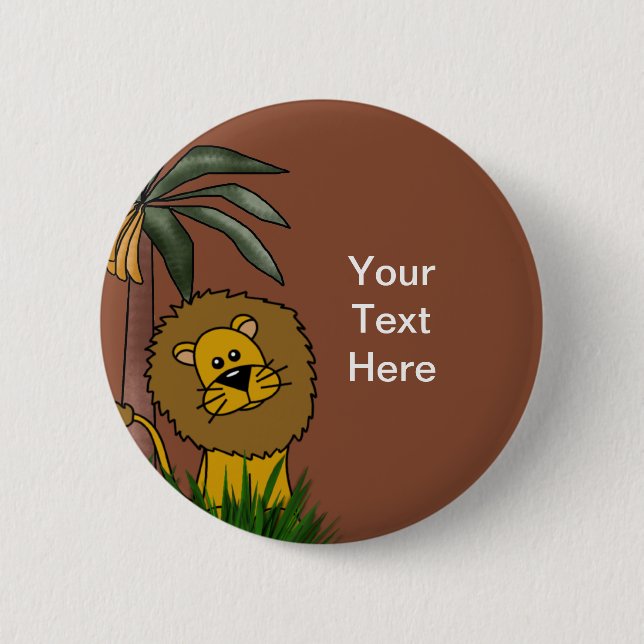 Chapa Redonda De 5 Cm Botones de león (Anverso)