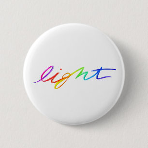 Chapa Redonda De 5 Cm Botones de línea de palabras en arco iris Inspirad