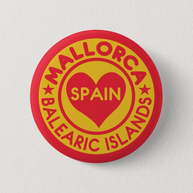 Chapa Redonda De 5 Cm Botones de MALLORCA España (Anverso)
