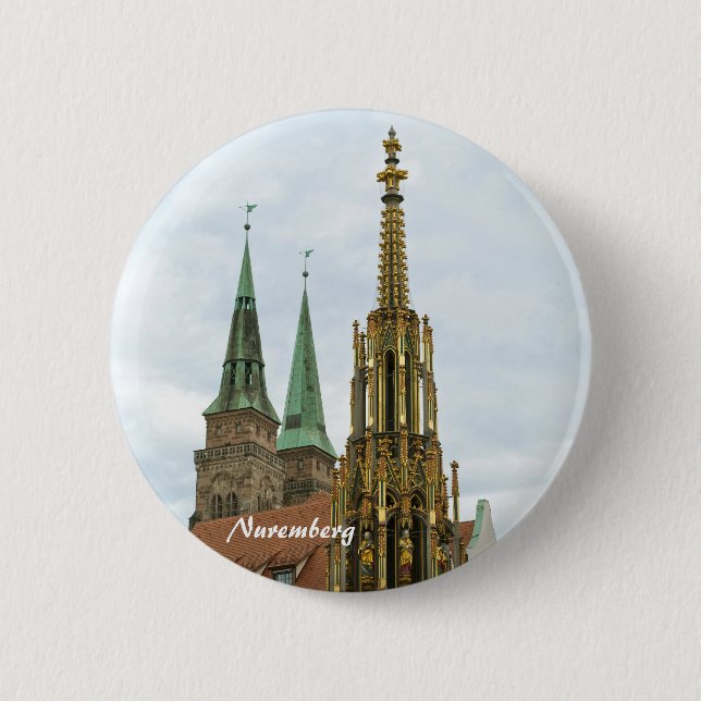 Chapa Redonda De 5 Cm Botones de Nuremberg (Anverso)
