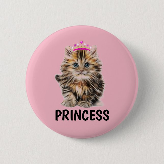 CHAPA REDONDA DE 5 CM BOTONES DE PRINCESS CAT KITTEN (Anverso)