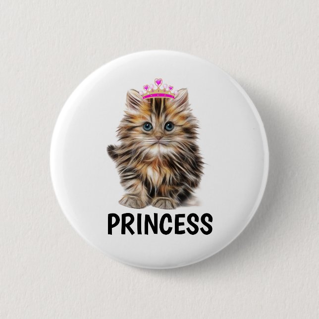 CHAPA REDONDA DE 5 CM BOTONES DE PRINCESS CAT KITTEN (Anverso)