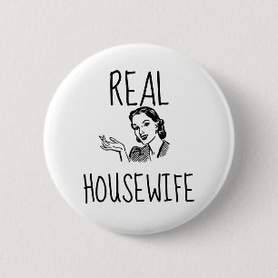 CHAPA REDONDA DE 5 CM BOTONES DE WIFE DE RETRO, ESPOSA REAL DE LA VIVIEN