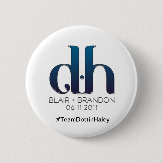 Chapa Redonda De 5 Cm Botones del monograma (Anverso)